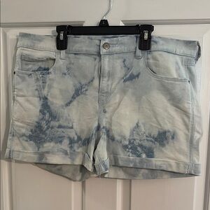 Women's Blue Tie-Dye Shorts